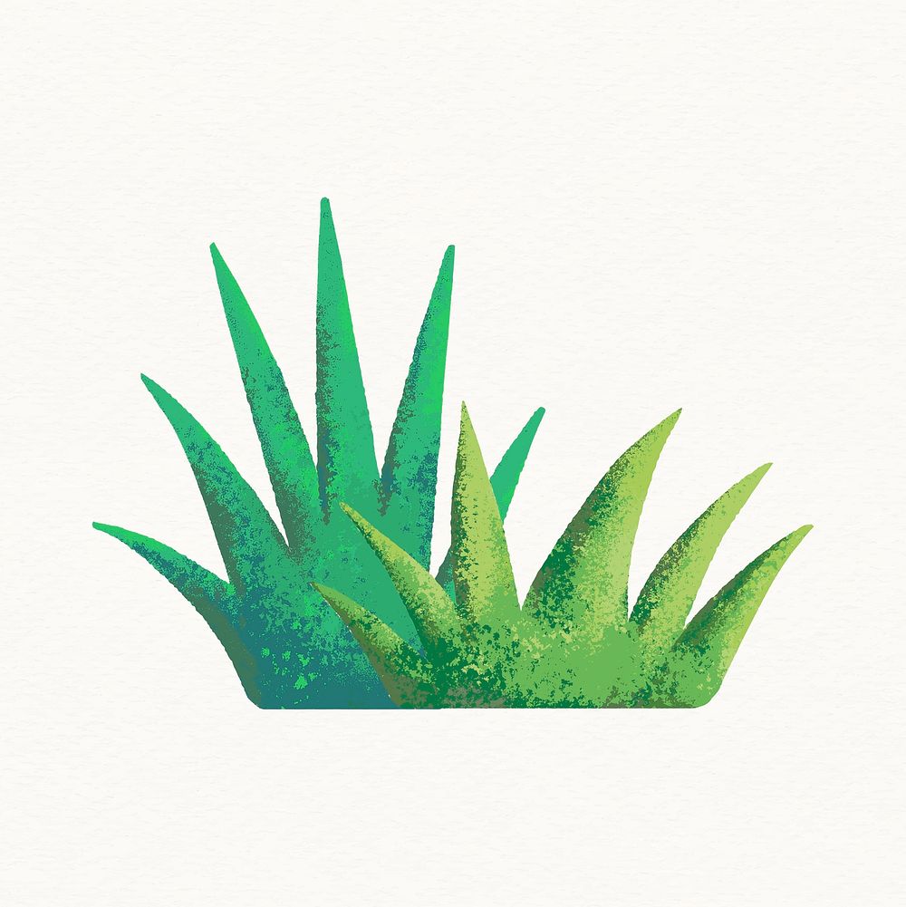 Nature sticker, minimal grass design vector