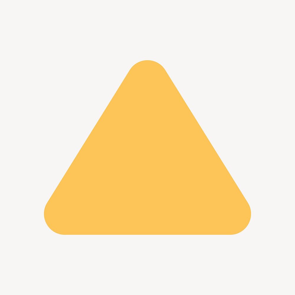 Yellow triangle sticker, flat geometric | Free Vector - rawpixel