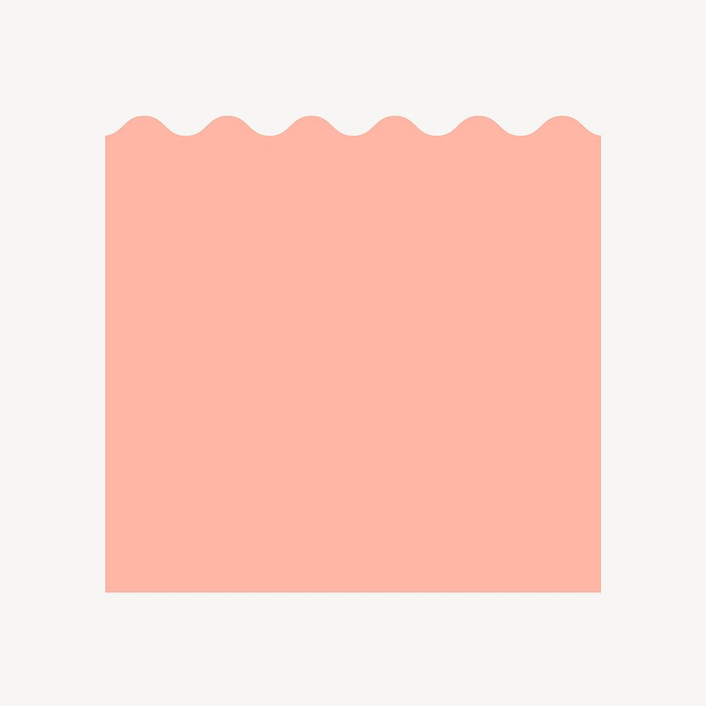 Orange square sticker, abstract geometric shape vector