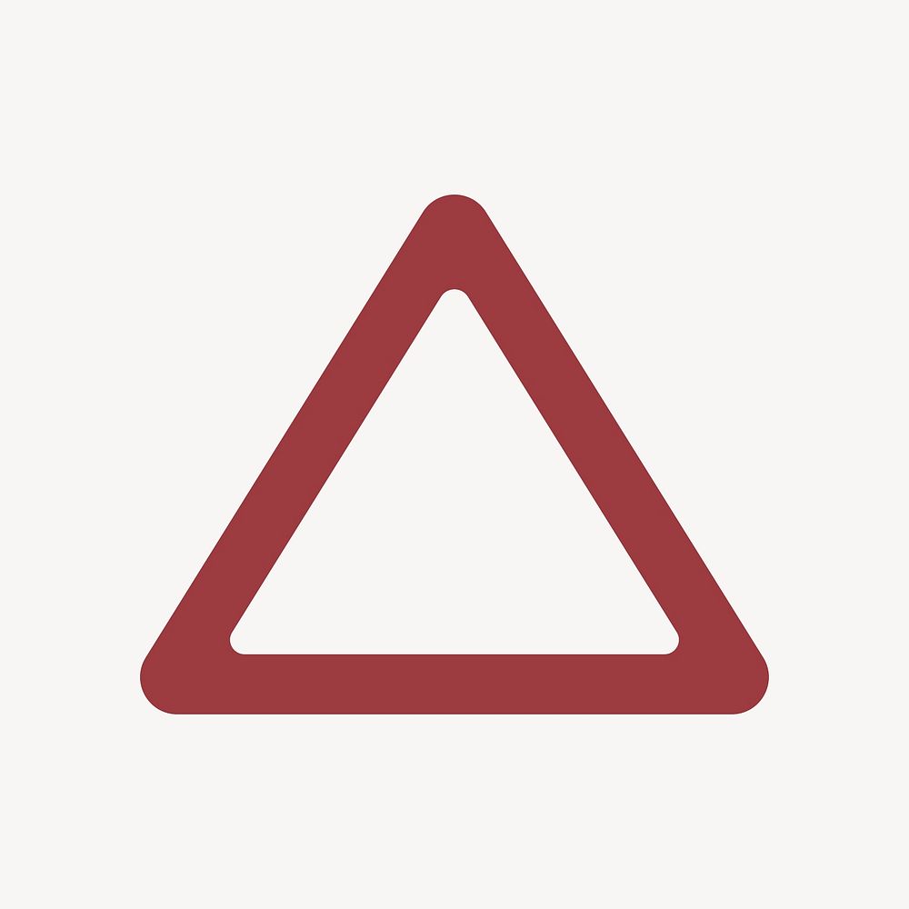 Outline triangle sticker, geometric shape vector
