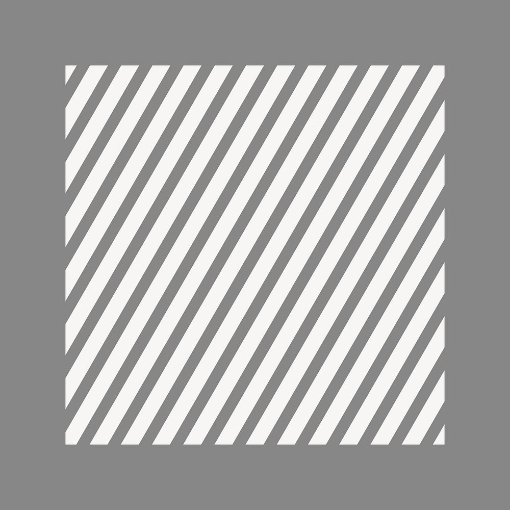 Striped square clipart, patterned geometric shape vector