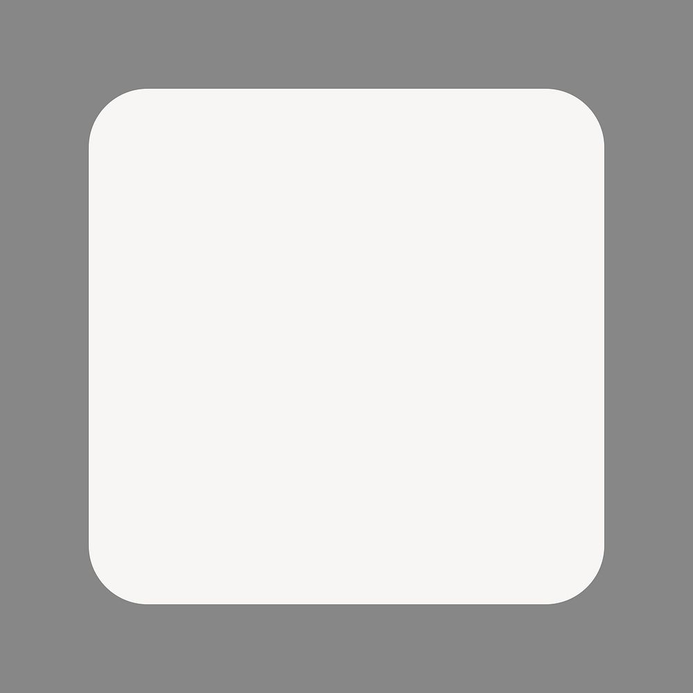 Square badge sticker, white geometric shape vector