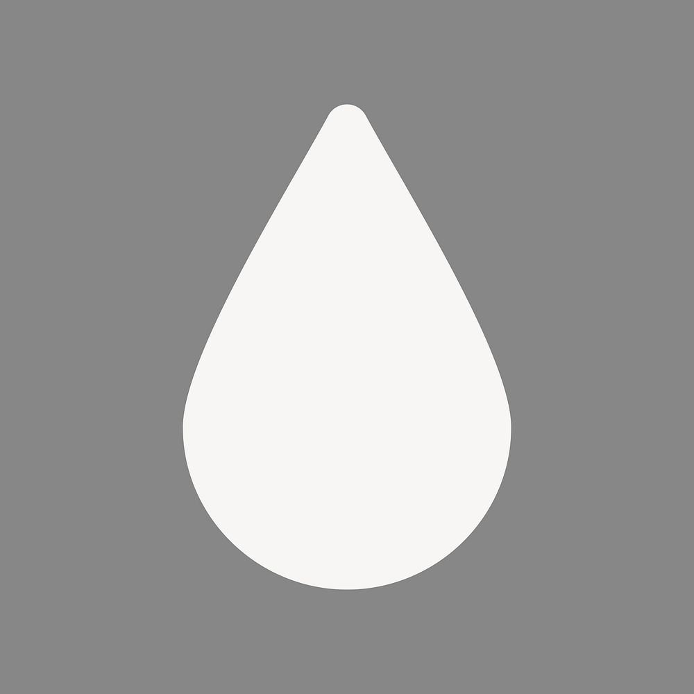 Water drop shape sticker, utility, environment symbol vector