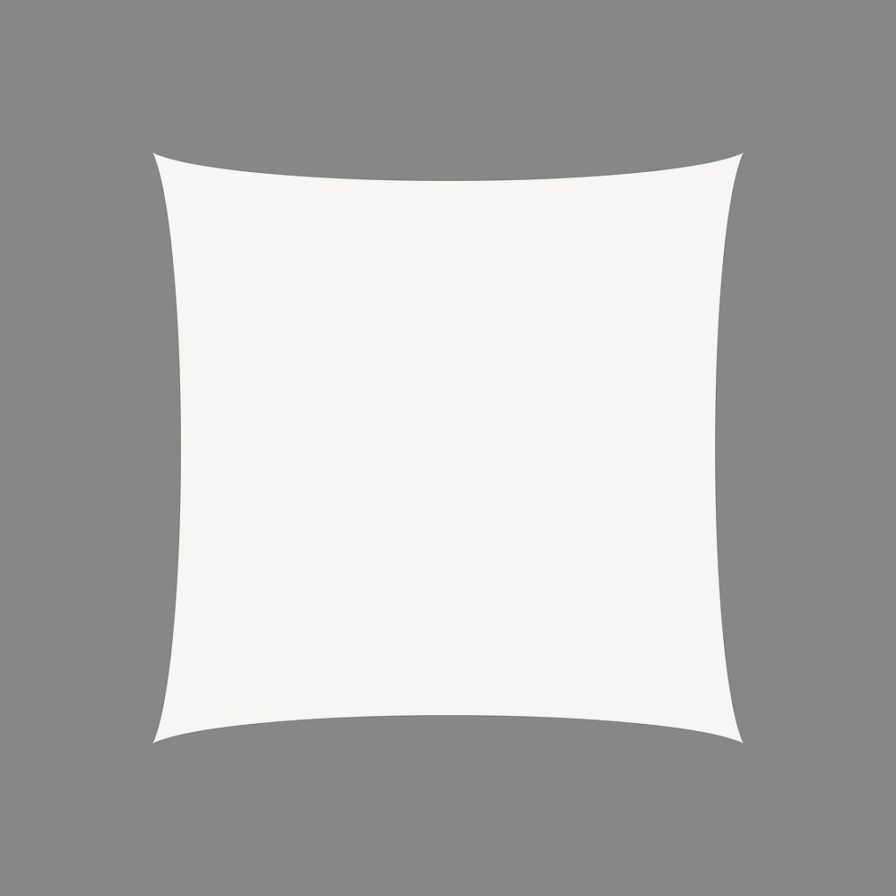 White square badge sticker, geometric shape vector