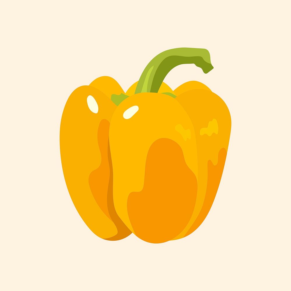 Pepper collage element, realistic illustration, healthy vegetable vector