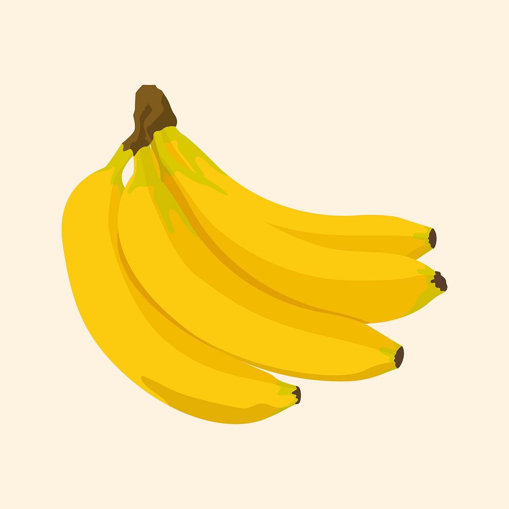 Bananas realistic illustration, healthy fruit
