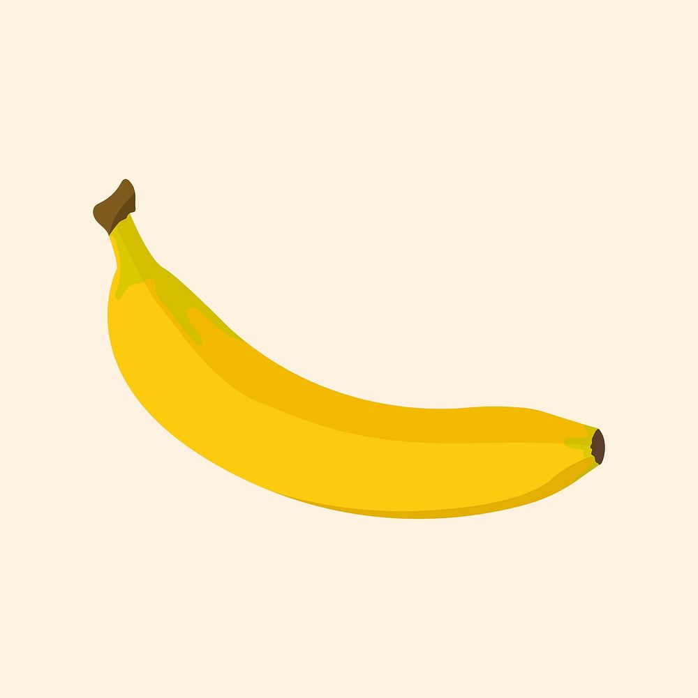 Banana realistic illustration, healthy fruit