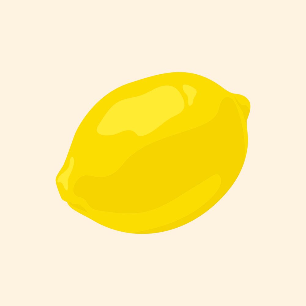 Lemon collage element, realistic illustration, healthy fruit psd