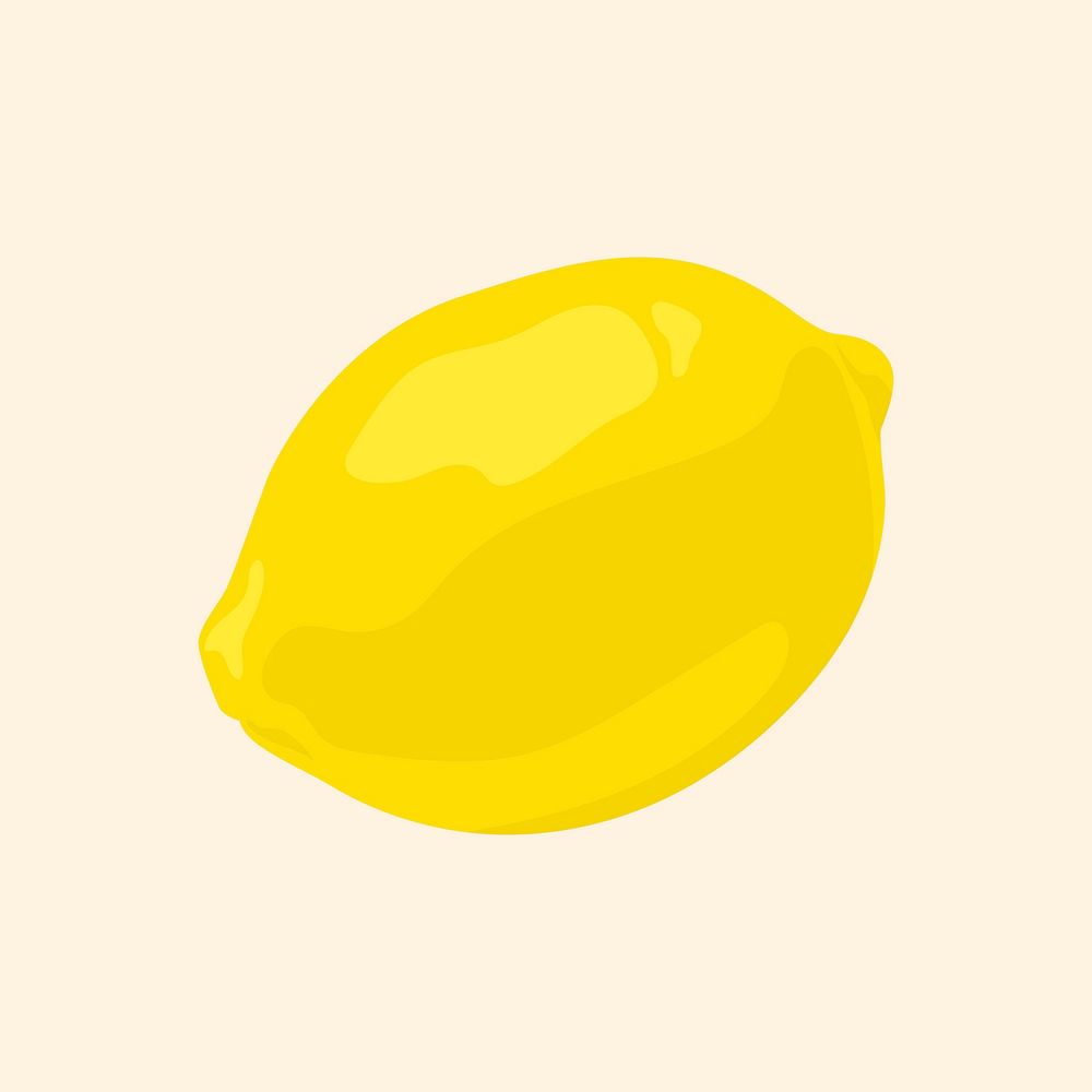 Lemon collage element, realistic illustration, healthy fruit vector