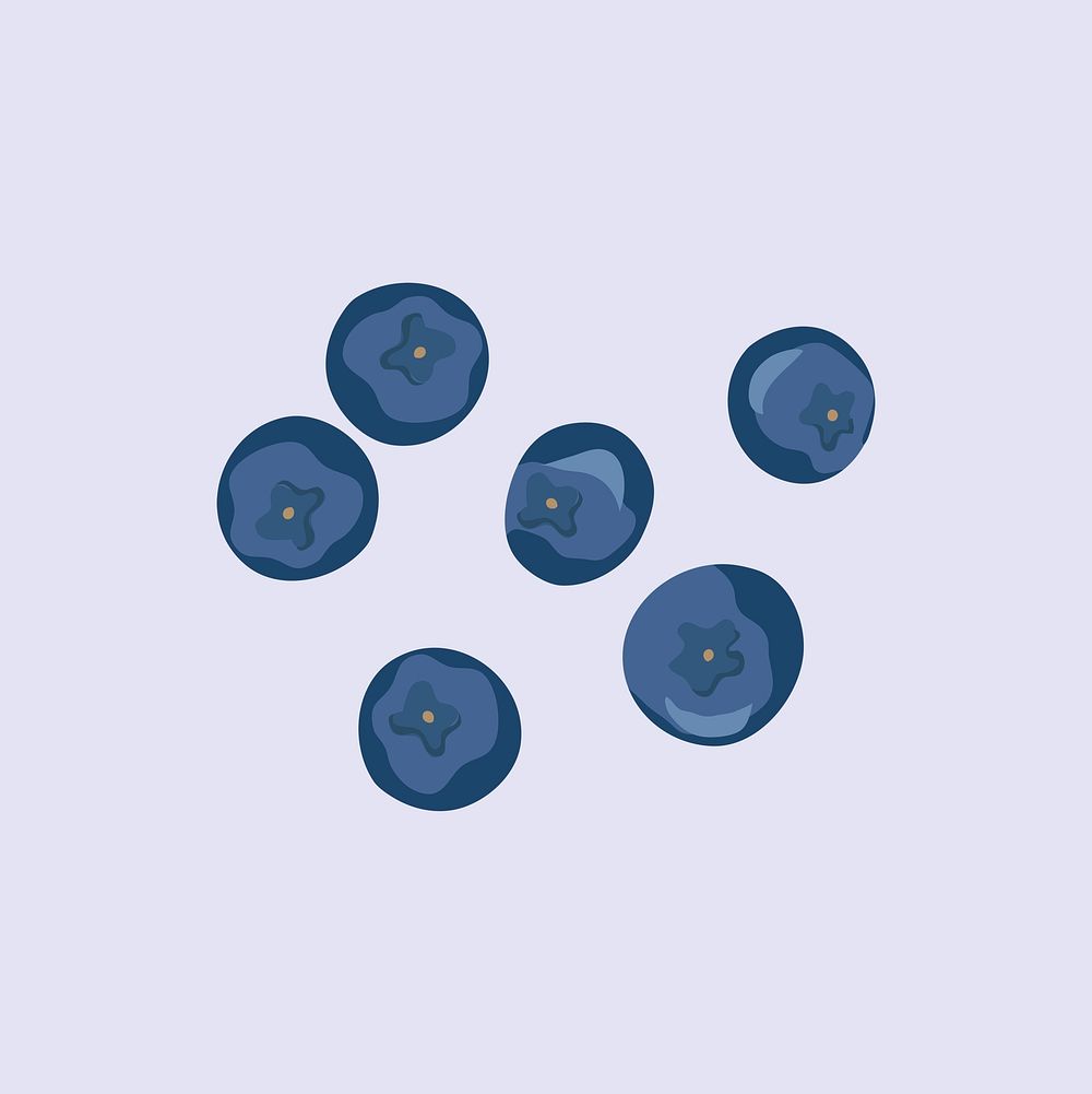 Blueberries realistic illustration, healthy fruit