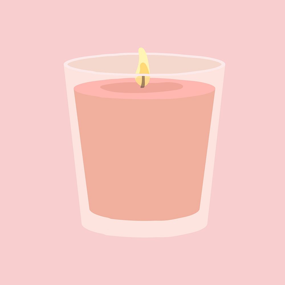 Pink candle home decor, realistic | Free Photo Illustration - rawpixel