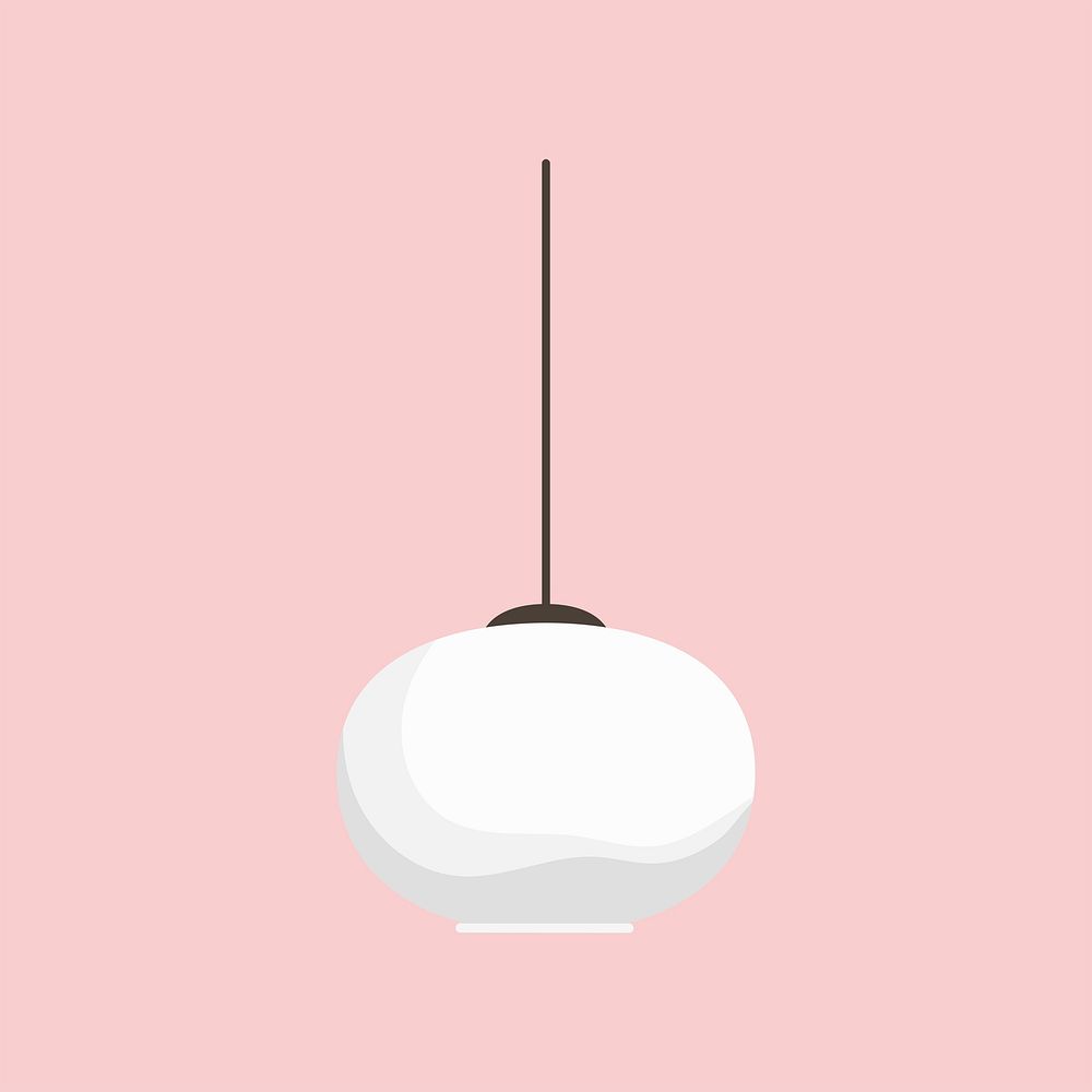 Modern lamp collage element home decor, vector illustration