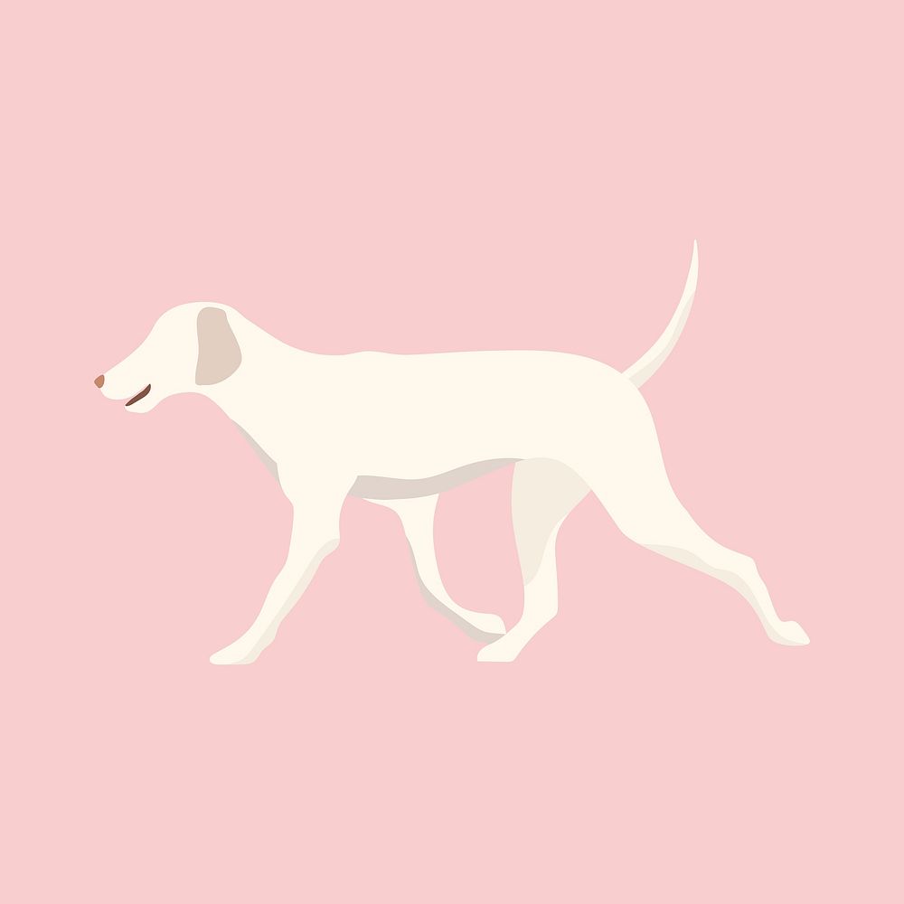 Cute dog collage element, Labrador Retriever vector illustration