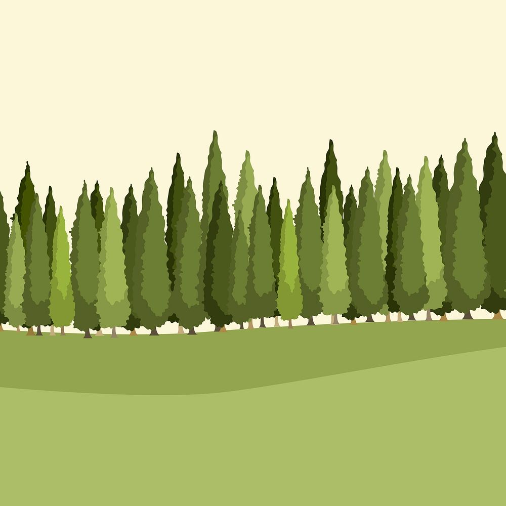 Green forest background, aesthetic illustration