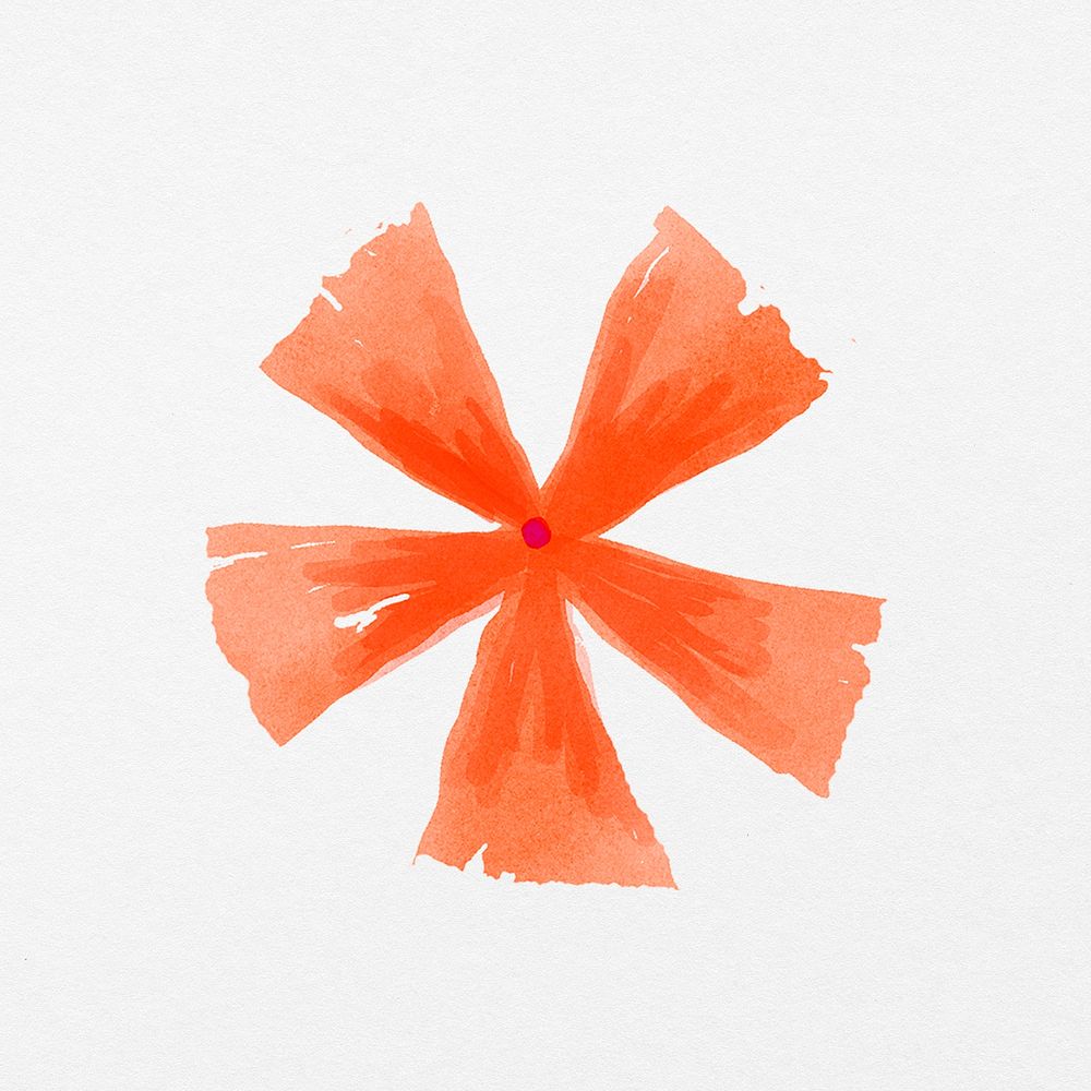 Watercolor orange flower clipart, watercolor hand painted design