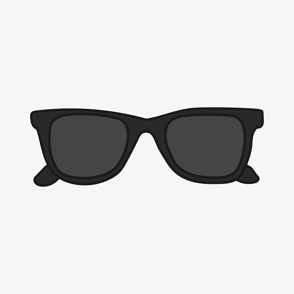 Sunglasses sticker, summer accessory  doodle psd