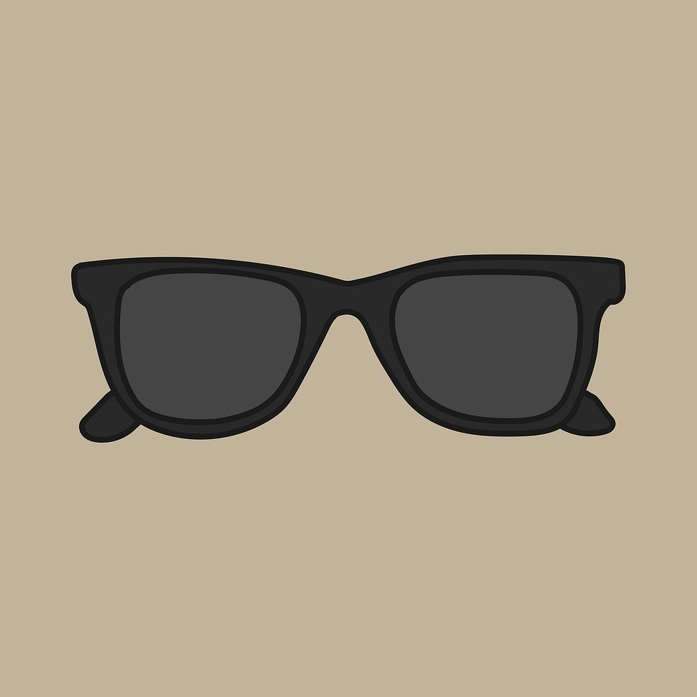 Sunglasses clipart, summer accessory cute doodle vector