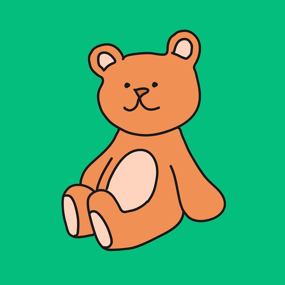 Teddy bear clipart, doll illustration | Free PSD Illustration - rawpixel