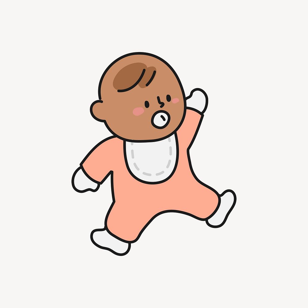 Baby clipart, infant illustration psd