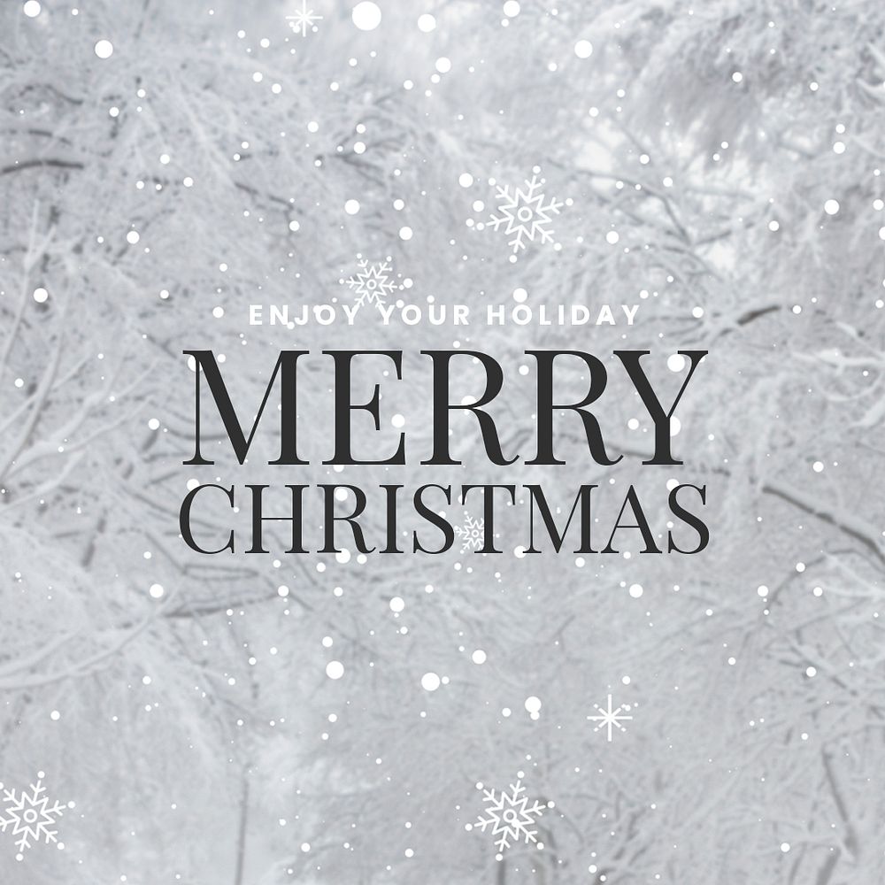 Merry Christmas message template social media post