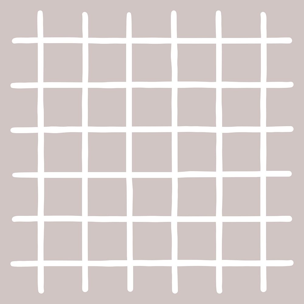 Beige notepaper, white grid line, stationery collage element vector
