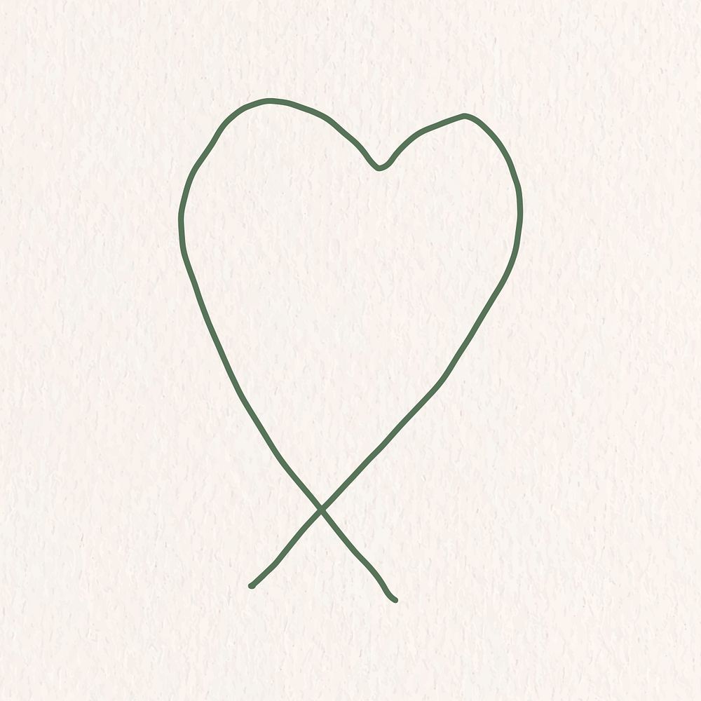 Green heart shape element vector | Free Vector - rawpixel