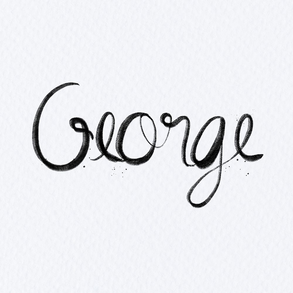 Hand drawn George font typography