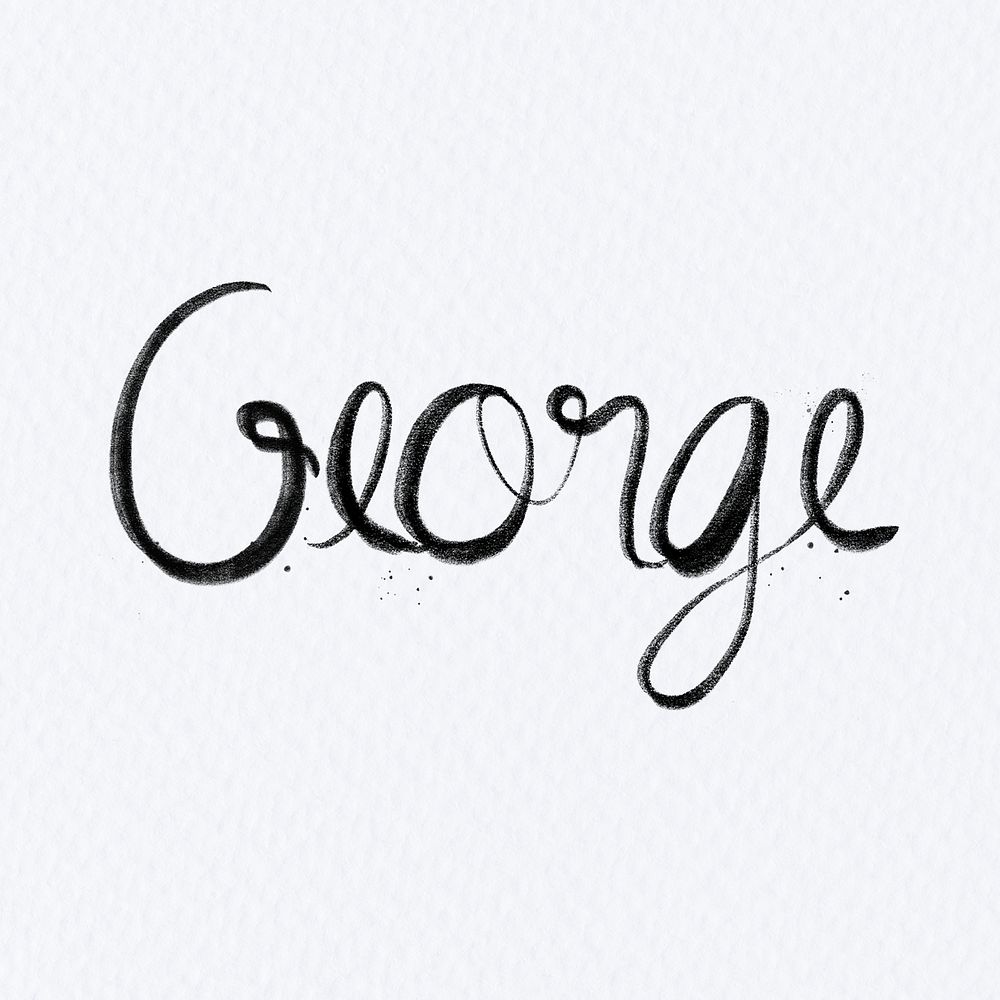 Hand drawn George psd font typography