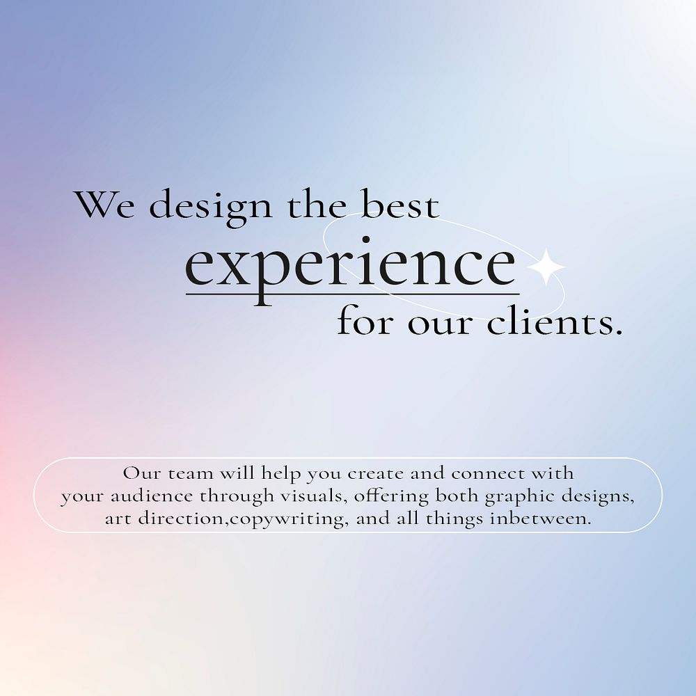 Gradient business graphic psd with editable text