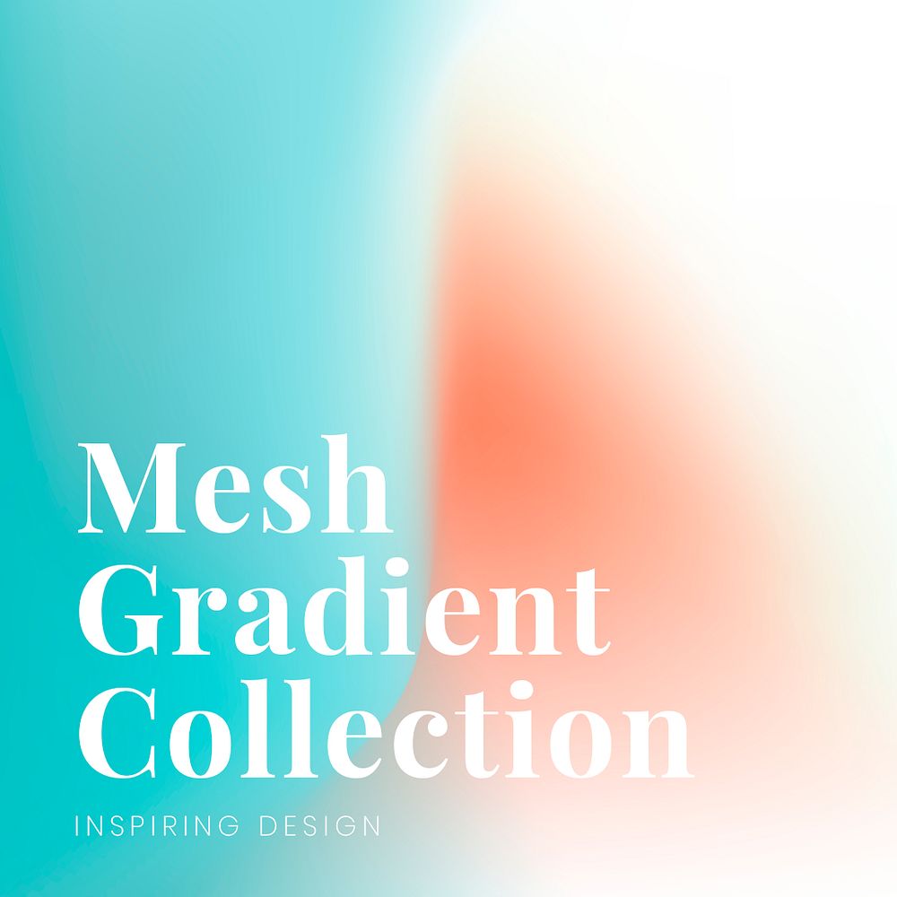 Colorful mesh gradient template psd for social media post