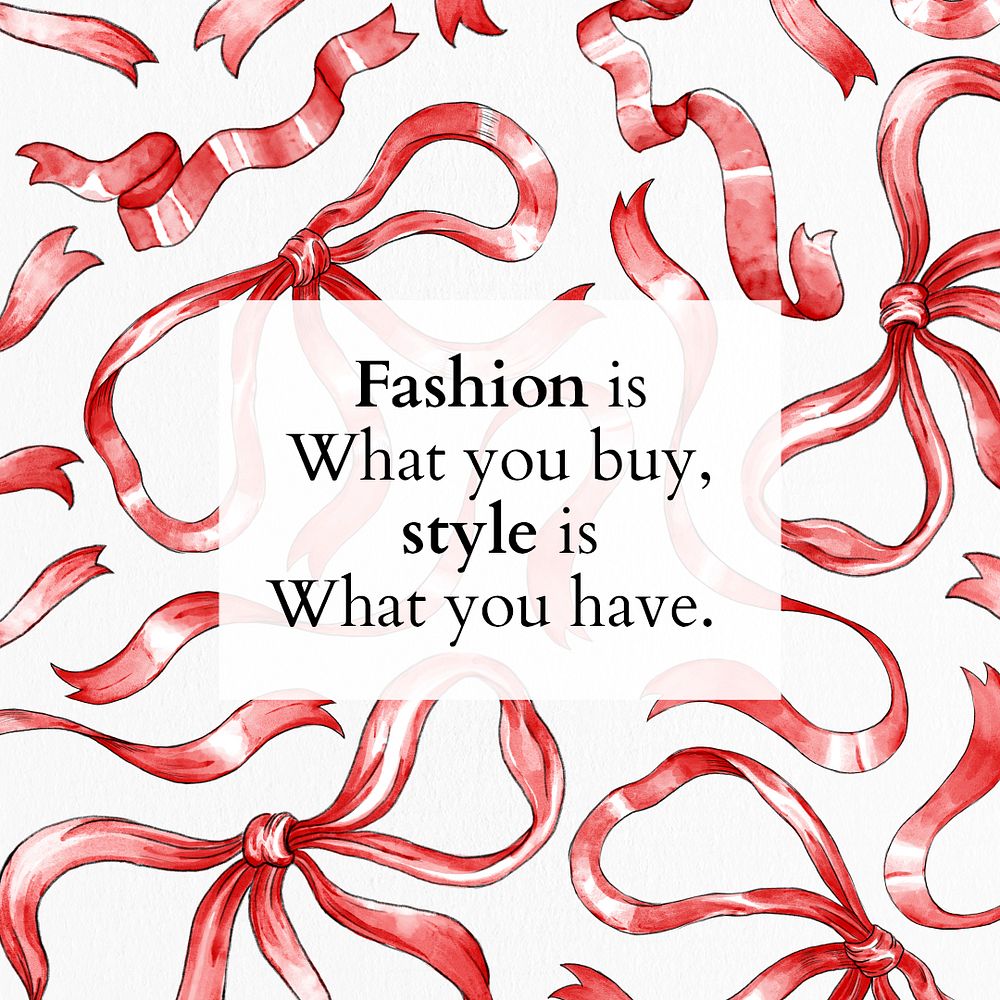 Fashion quote template vector for social media post