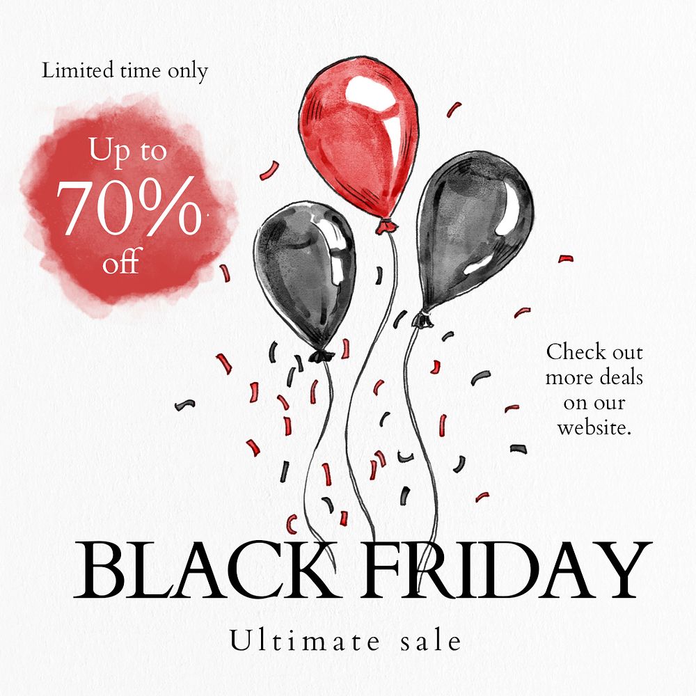 Black Friday sale template psd for social media post