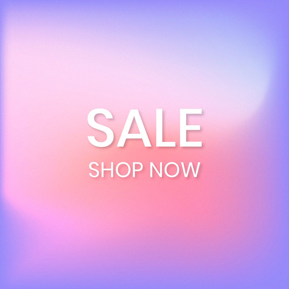 Sale shop now discount banner psd gradient blur template