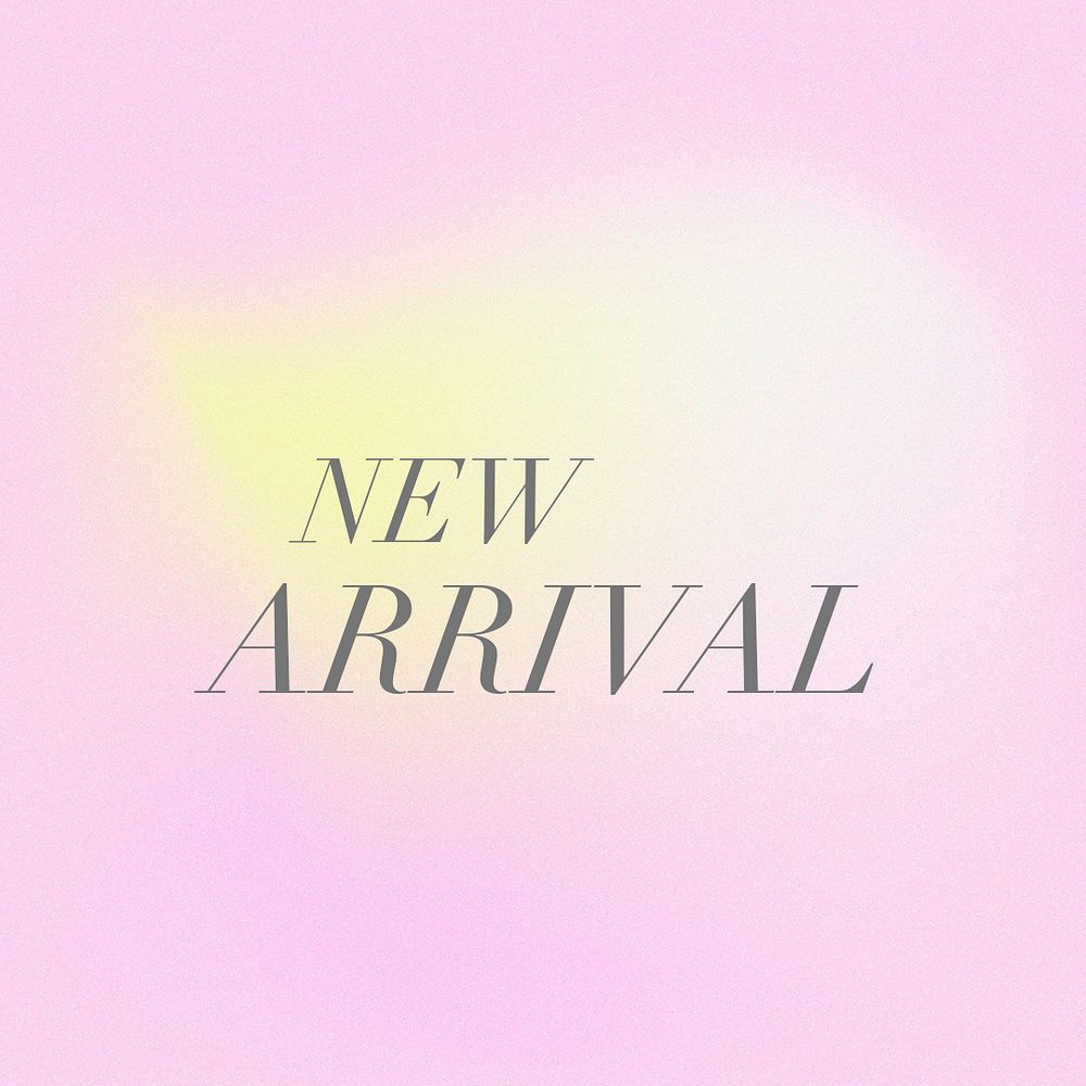 New arrival advertisement psd banner pink gradient blur template