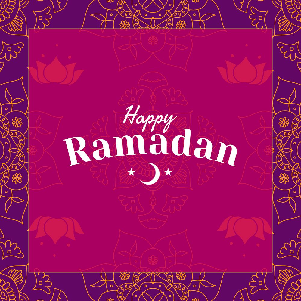 Happy Ramadan social media template psd