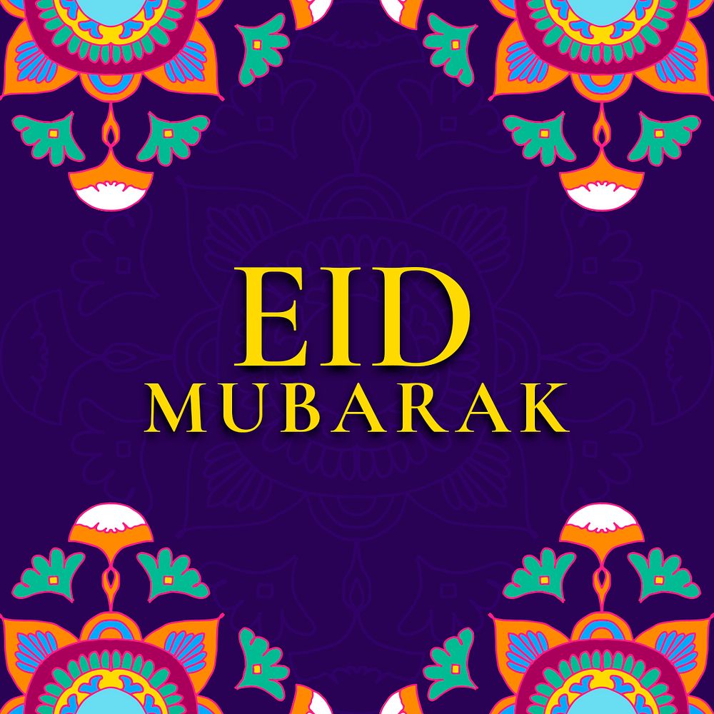 Eid mubarak social template psd