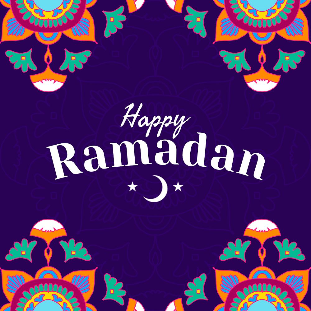 Happy Ramadan social template psd