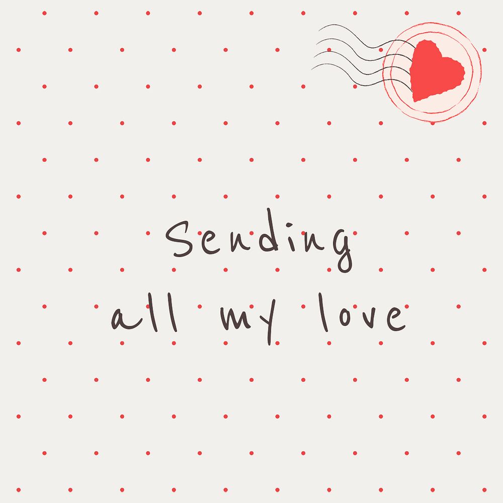 Valentine&rsquo;s day editable template psd sending all my love