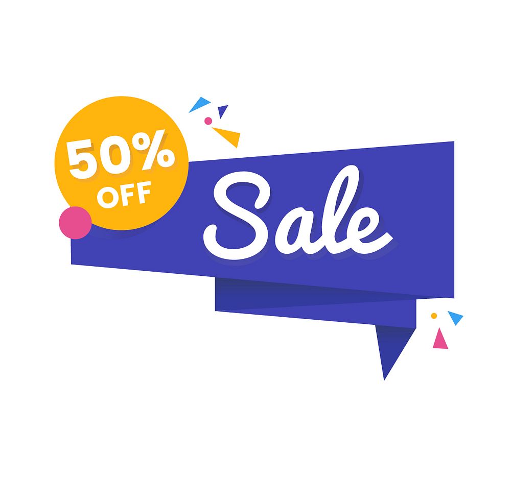 Colorful shopping sale badge design