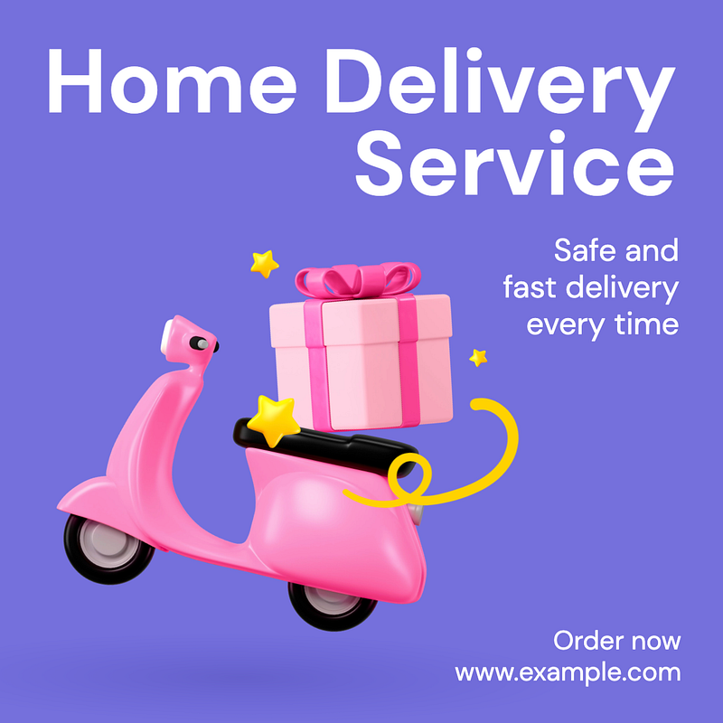 Fast delivery services instagram template