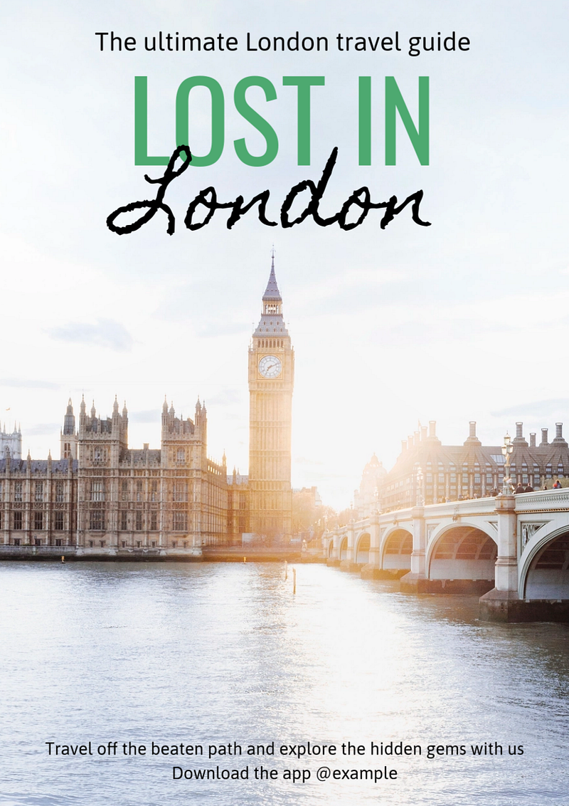 London Travel Guide Book Poster Template and Ideas for Design