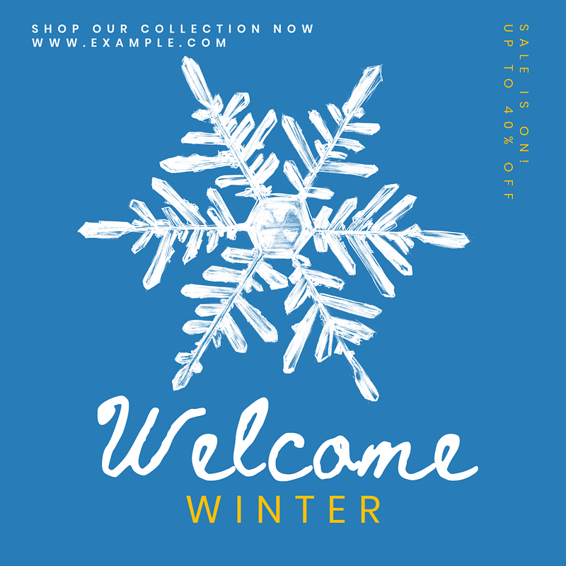 Winter Clearance Sale Discount Instagram Post Template