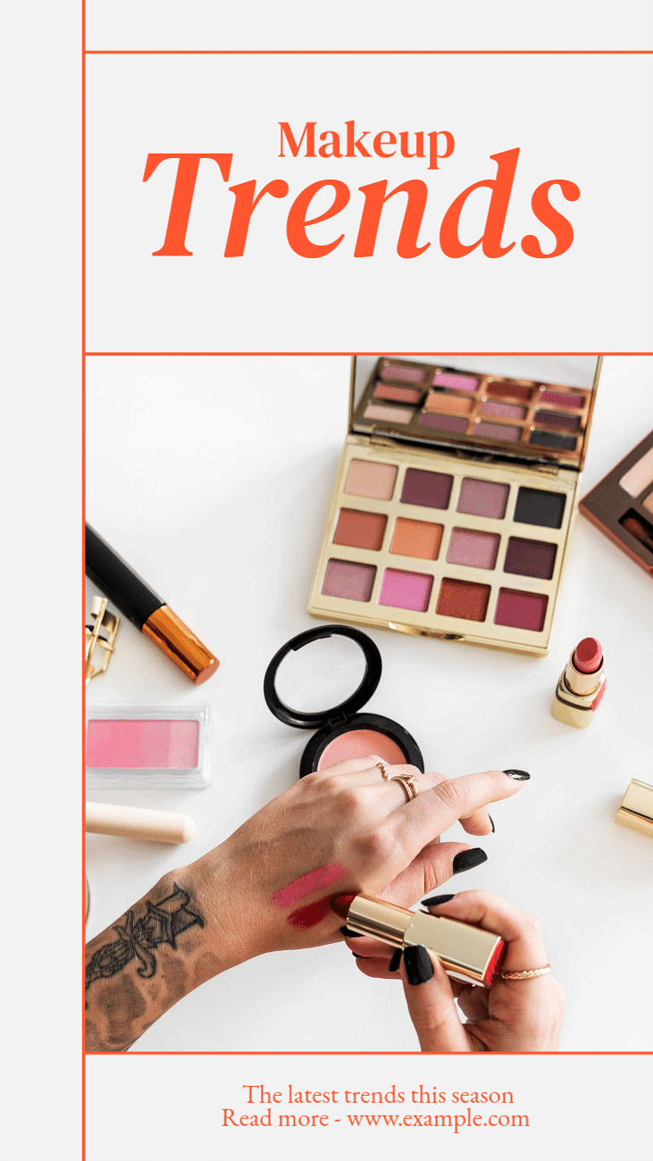 Makeup trends blog banner template