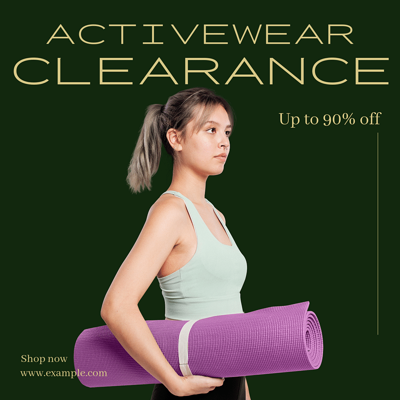 Activewear clearance sale sale