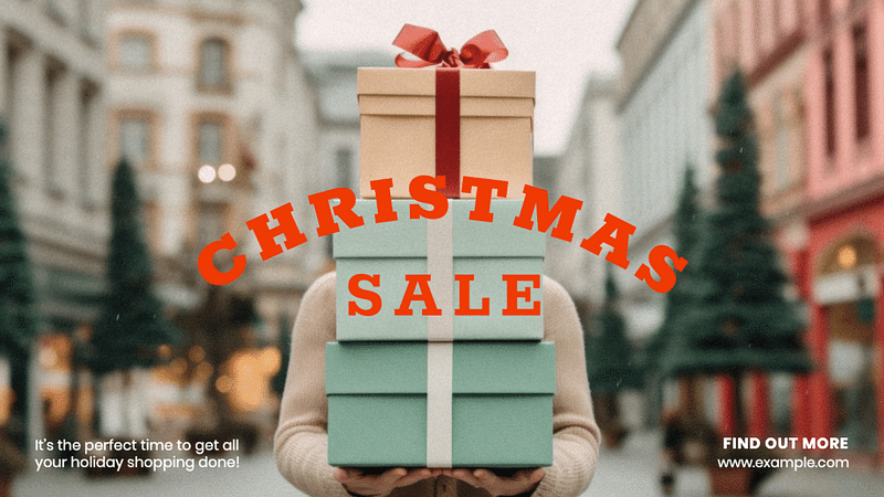 Christmas sale blog banner template, editable text