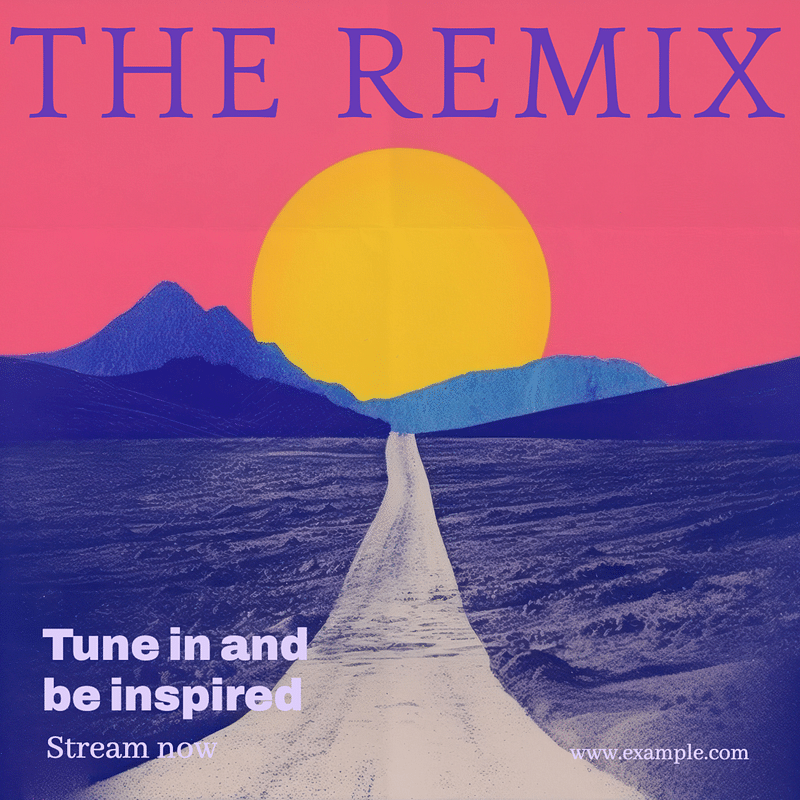 The remix Instagram post template, editable text