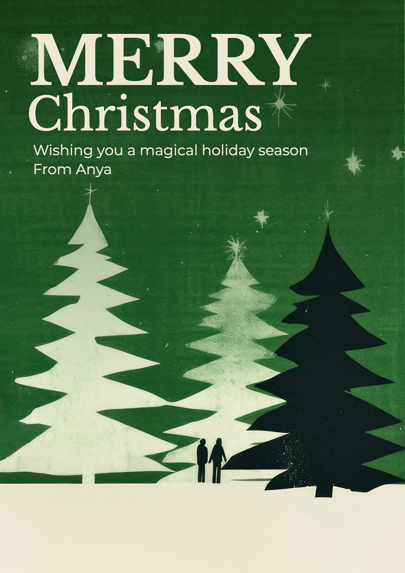 Merry christmas poster template and design