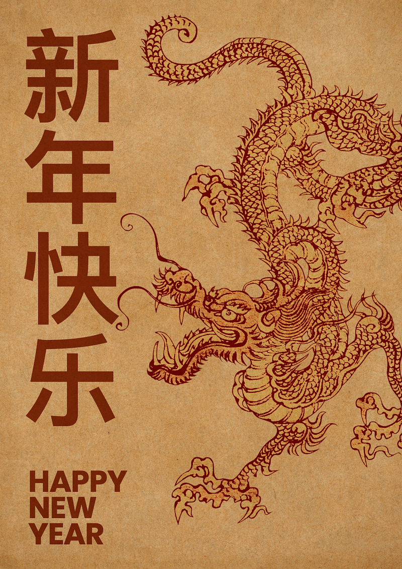 Chinese New Year poster template and design