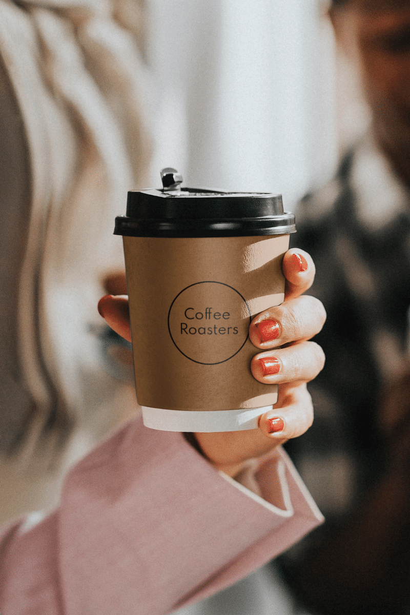 Editable paper coffee cup mockup, eco friendly product design