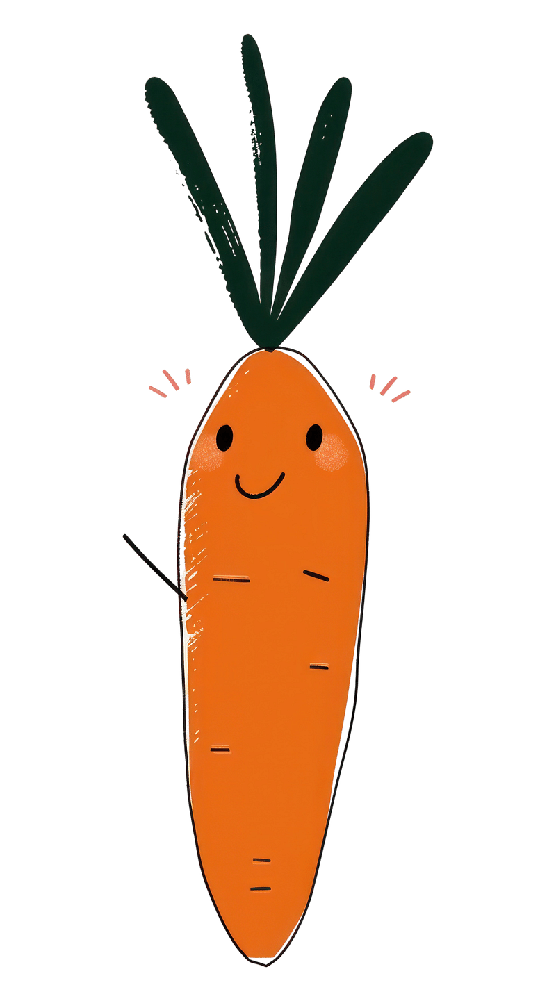 Simple Card Design Cute Veggie Phrase Carrot You Kawaii Drawing Stock  Vector by ©tannikart 444006700